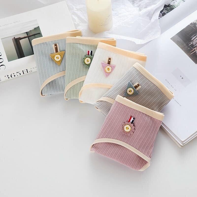 Combo 10 Quần Lót Cotton Đính Nơ Siêu Đẹp 1529, Quần Lót Thoáng Mát