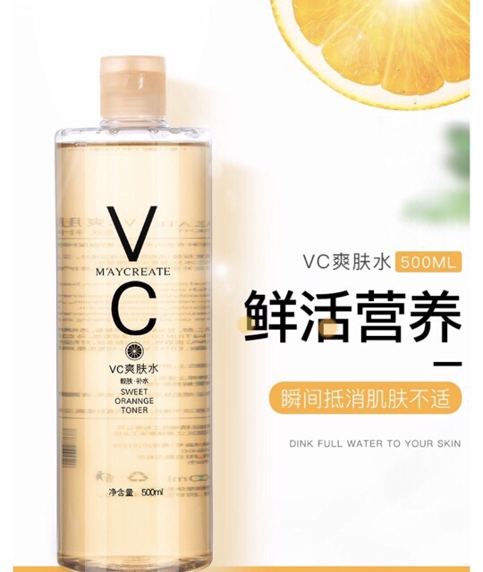 Toner Dưỡng Da VC Sweet Orange 500ml của Maycreate Hàng Nội Địa Trung | BigBuy360 - bigbuy360.vn