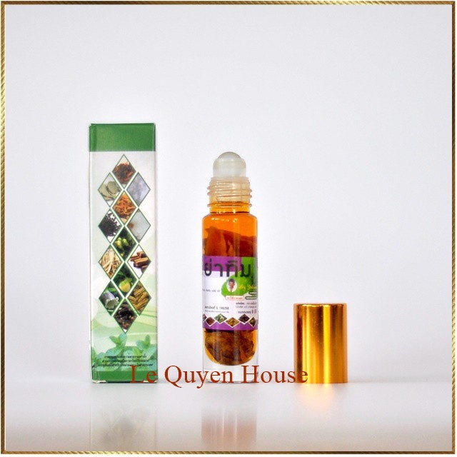 [hàng chính hãng]Dầu lăn Thảo dược 13 vị Thái Lan Herbal Liquid Balm Yatim Brand 8ml