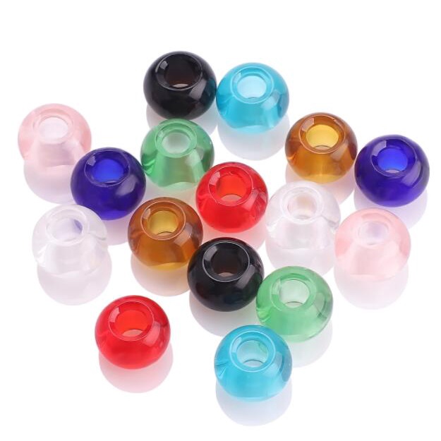 Bộ 5 Hạt Pha Lê Thủy Tinh Làm Trang Sức DIY 8x14mm Với Lỗ 6mm y1720