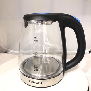 Ấm siêu tốc Kungfu KF-1899 bình đun thủy tinh - hàng chính hãng