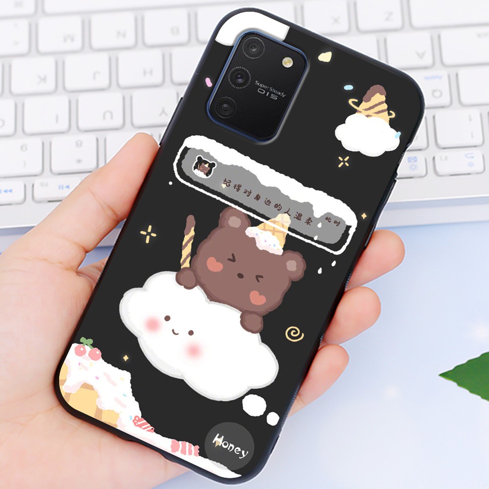 Ốp Samsung 😍 Ốp lưng Samsung S10 Lite Note 10 Lite Cute Bear nhựa cao cấp viền silicon - Banana Store