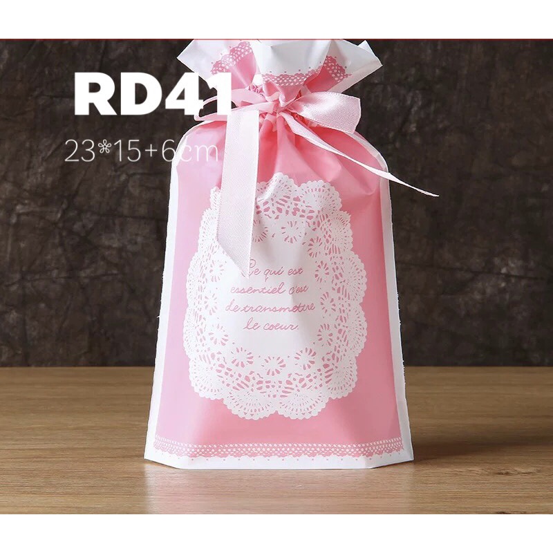 Túi rút dây Ren Hồng RD41 (10c)