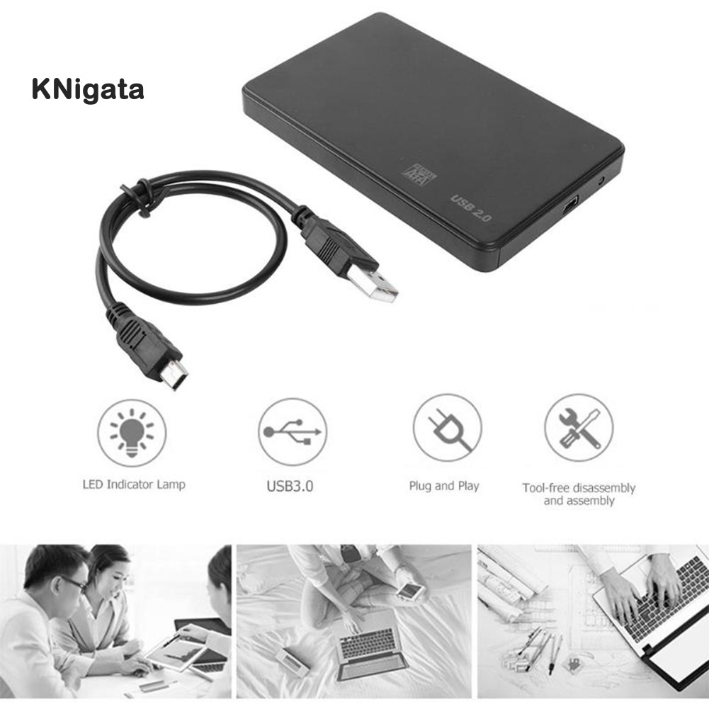 Hộp Đựng Ổ Cứng Ngoài Usb 2.0 2.5inch Sata Hdd Ssd Cho Pc Laptop | BigBuy360 - bigbuy360.vn