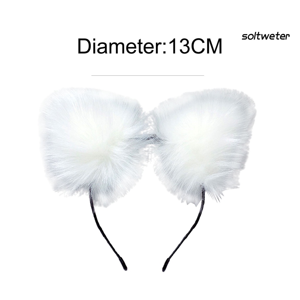 Băng Đô Cài Tóc Tai Mèo Bằng Vải Bông Dễ Thương Cho Hóa Trang