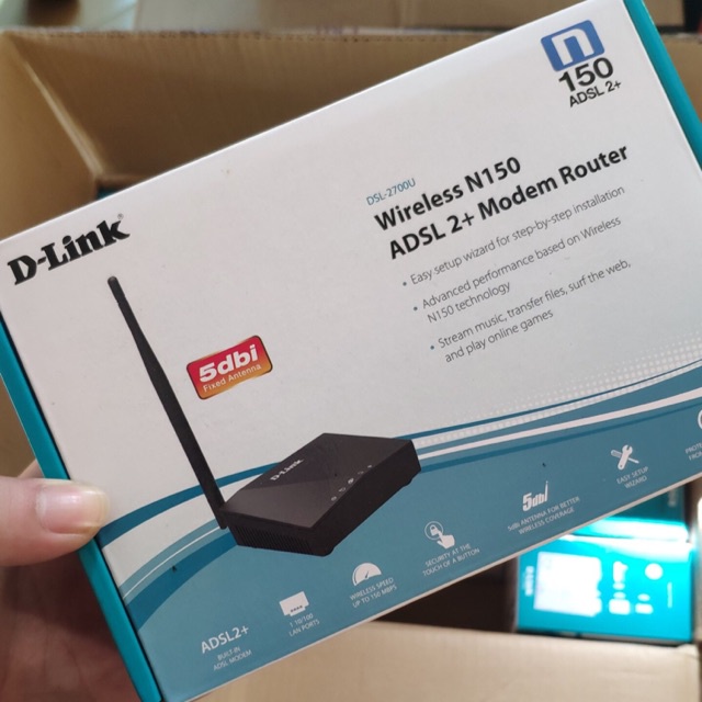 Thiết bị định tuyến không dây hiệu D-link DSL-2700U Wireless N150 Modem Router