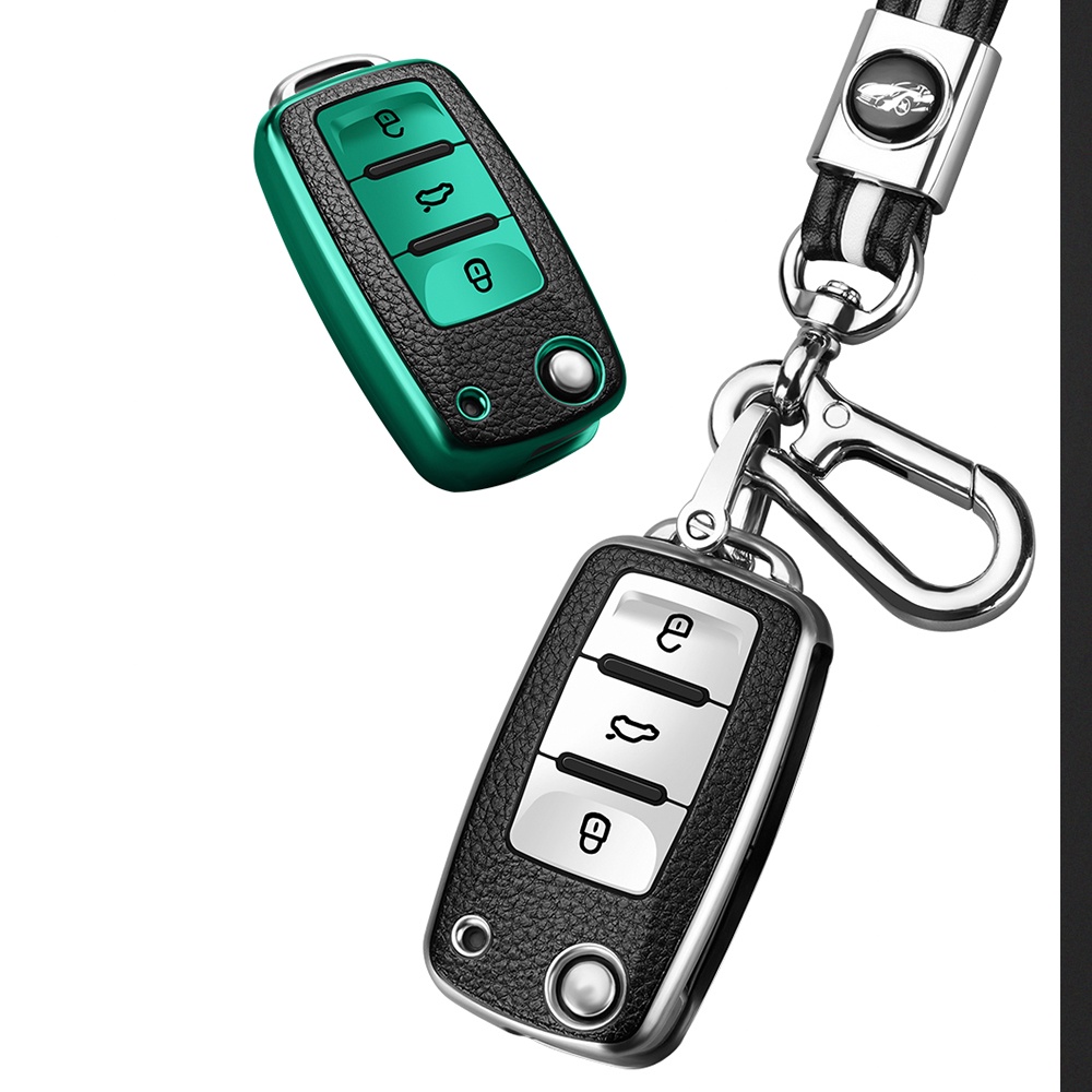 Bao Da Tpu Bảo Vệ Chìa Khóa Cho Xe Volkswagen VW Jetta Golf Passat Beetle Skoda Seat Polo B5