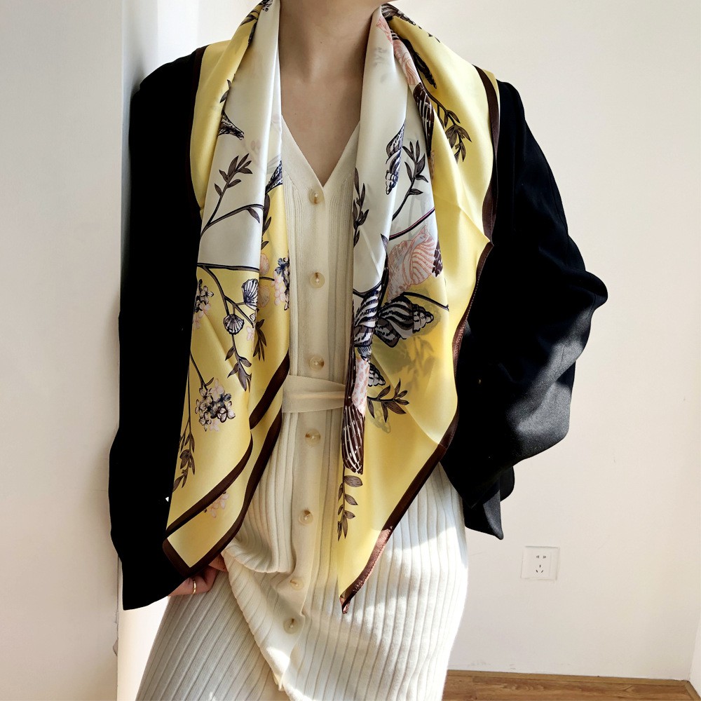 Khăn lụa vuông 90x90cm- Khăn Turban quàng cổ nữ công sở đẹp- quấn tóc làm áo yếm lụa Siêu Xinh- Hot trend