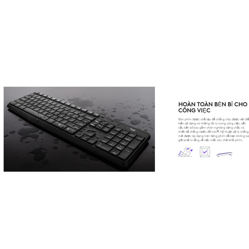 [Hỏa Tốc - HCM] Bộ bàn phím chuột không dây Logitech MK235 | Hàng Chính Hãng Logitech | Bảo Hành 12 Tháng |Ngocvienstore