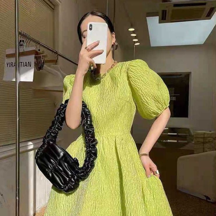 Đầm Ngắn Tay Phồng Dáng Rộng Thời Trang Mùa Hè Hàng Mới Dành Cho Bạn Nữ 2021 | BigBuy360 - bigbuy360.vn