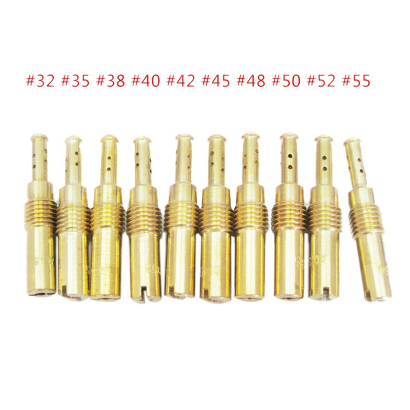 Set 10 Bộ Chế Hòa Khí Chính Và 10 Vòi Phun Cho PWK Keihin OKO CVK PWM NSR KSR