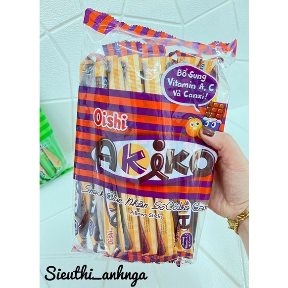 Snack Que Nhân Oishi Akiko gói 160g Đủ Vị