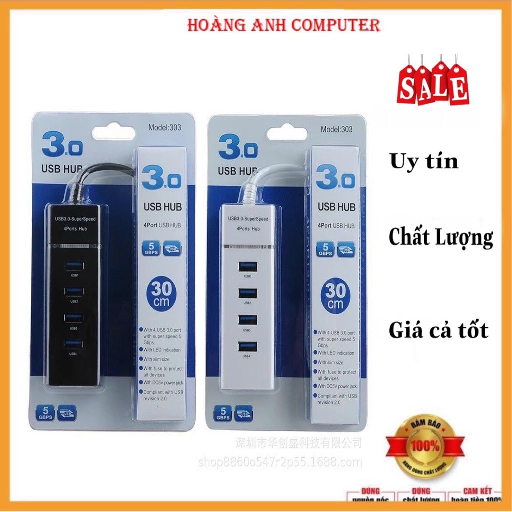 Bộ Chia USB - Cổng Chuyển Đổi USB Từ 1 Thành 4 Cổng Tốc Độ 3.0 HA24