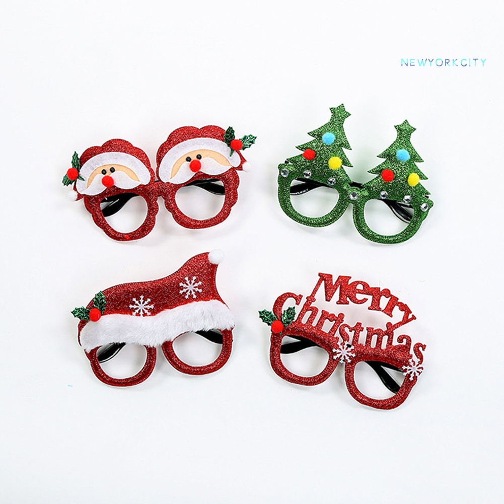 Gọng Kính Hình Nón Ông Già Noel Dễ Thương Trang Trí Cây Thông Giáng Sinh