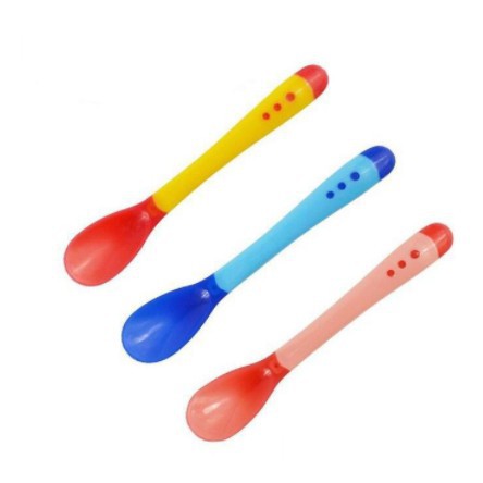 Thìa, Muỗng Ăn Dặm Có Báo Nóng Được Làm Từ Chất Liệu Silicon Mềm An Toàn Cho Bé Yêu