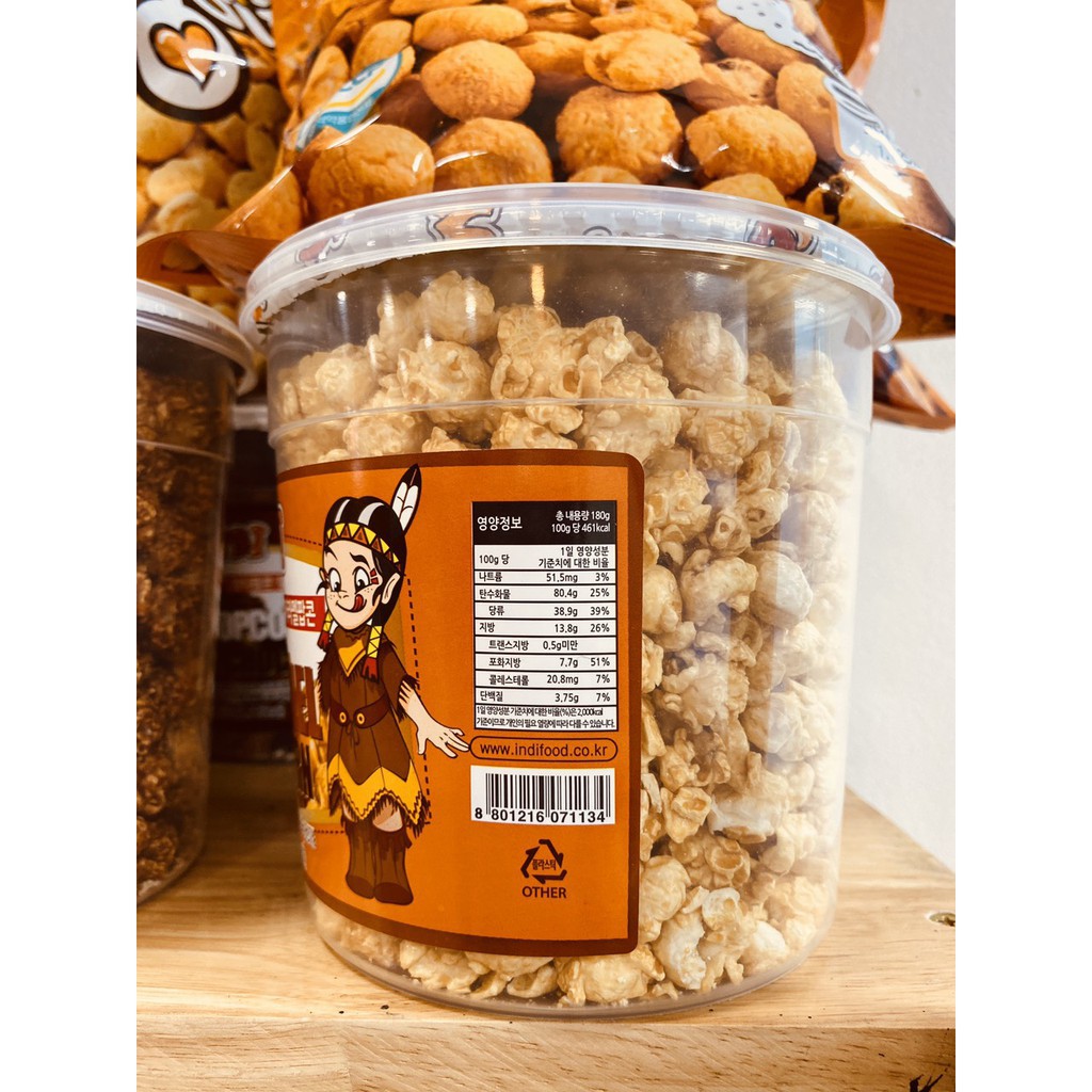 Bắp rang bơ Indi Popcorn Milk Choco Hàn Quốc 250 Gram [vinpro]