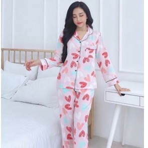 Bộ Pijama Nữ Tay Dài - Bộ Đồ Ngủ Lụa Mango Cao Cấp Hàng Có Đủ SizeGiảm 10K Đơn 200K