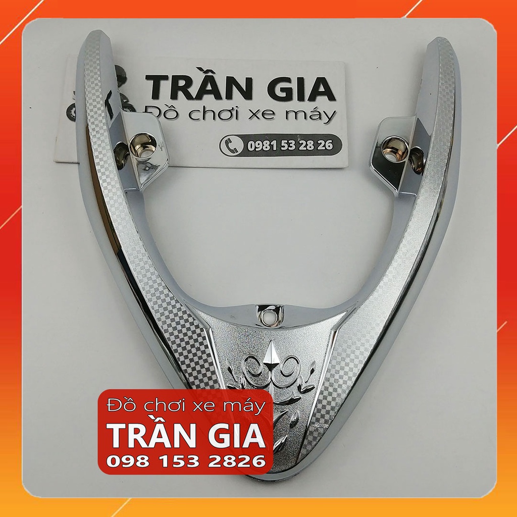 Ốp chụp cảng sau xe Vision đời đầu 2011-2012-2013 tay dắt xi inox - phụ kiện trang trí Vision bản cũ