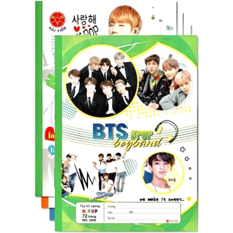 SỈ 10 quyển VỞ THẾP KPOP 72 TRANG KẺ NGANG.HẢI TIẾN LOẠI ĐẸP