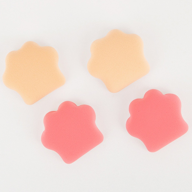 Set 2 Mút Trang Điểm Bằng Cotton Hình Chân Mèo Dễ Thương Kèm Dây Đeo Tiện Lợi