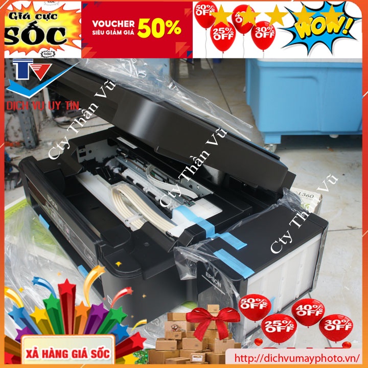 Máy in Epson đa chức năng L360 hàng bền in photocopy scan hàng mới nguyên hộp chạy ổn định