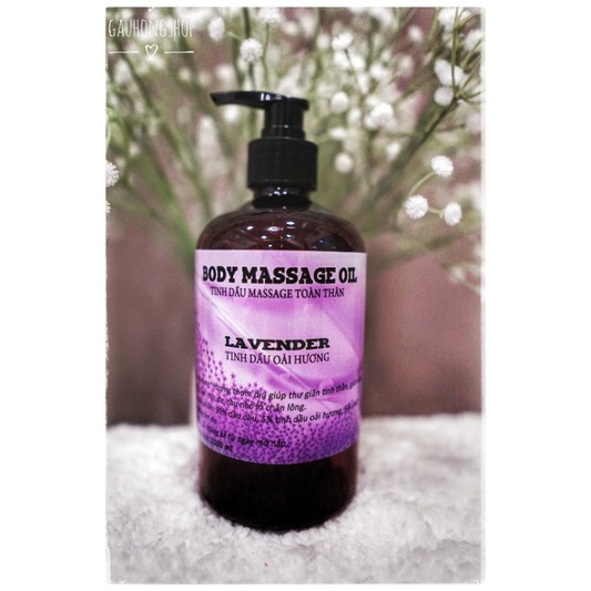 1 Lít Dầu Massage Body Tinh Dầu Lavender Thiên nhiên Dùng Cho Mọi Loại Da,Thơm Dịu, An Toàn Cho Da