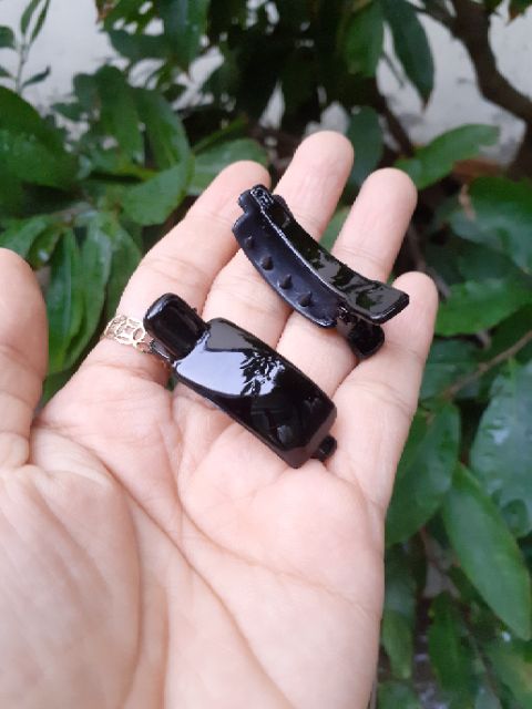 Kẹp mỏ vịt nhựa màu đen 4cm