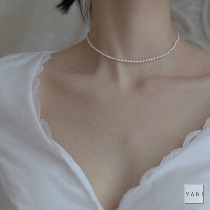 Dây Chuyền, Choker Hạt Châu Trơn Phong Cách Cổ Điển, Sang Trọng - Vani Store