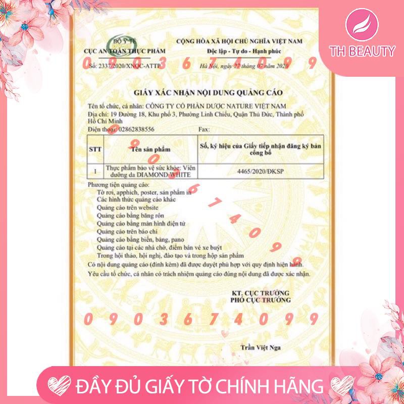 &lt;THẬT 100%&gt; Viên uống trắng da Ngọc Trinh (Mẫu mới)