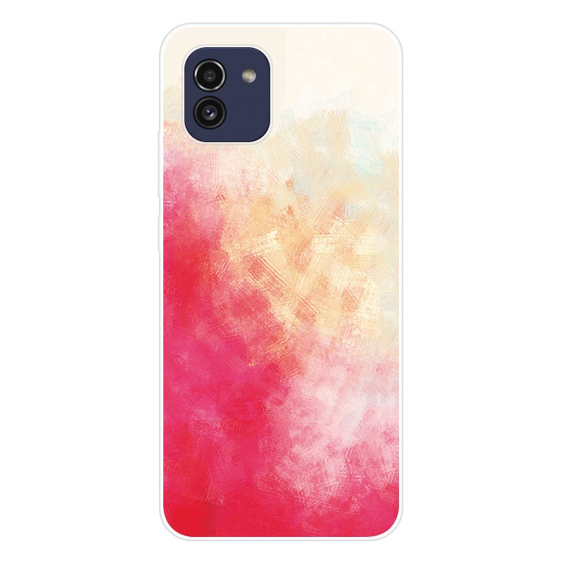 Ốp lưng dẻo silicon mềm Samsung Galaxy A03 họa tiết màu sơn loang bắt mắt