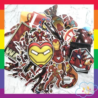 Bộ Nhãn Dán Sticker Iron Man Cán Bóng