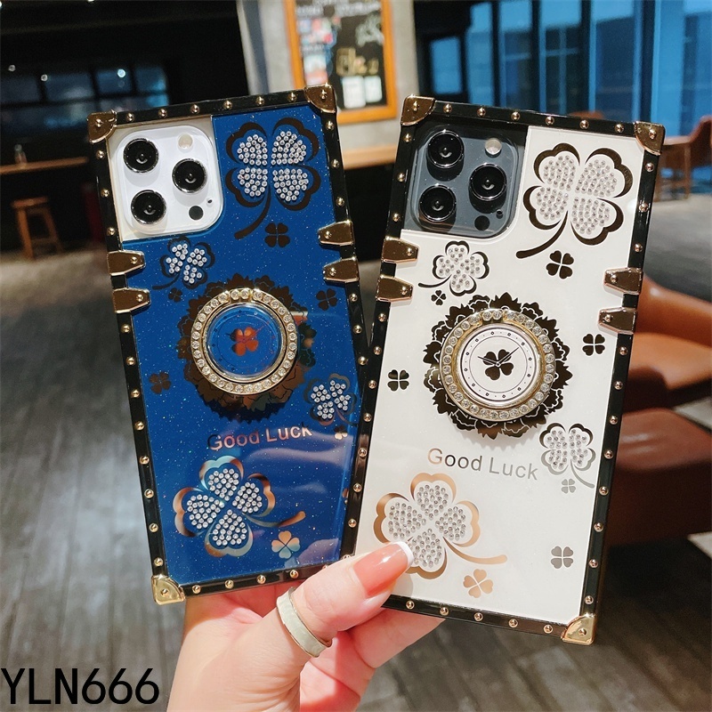 Ốp Điện Thoại Hình Vuông Có Nhẫn Đỡ Cho OPPO A96 A36 A76 A94 4G F19PRO A95 A55 A16 A93 A74 A72 A54 5G A53 A54S