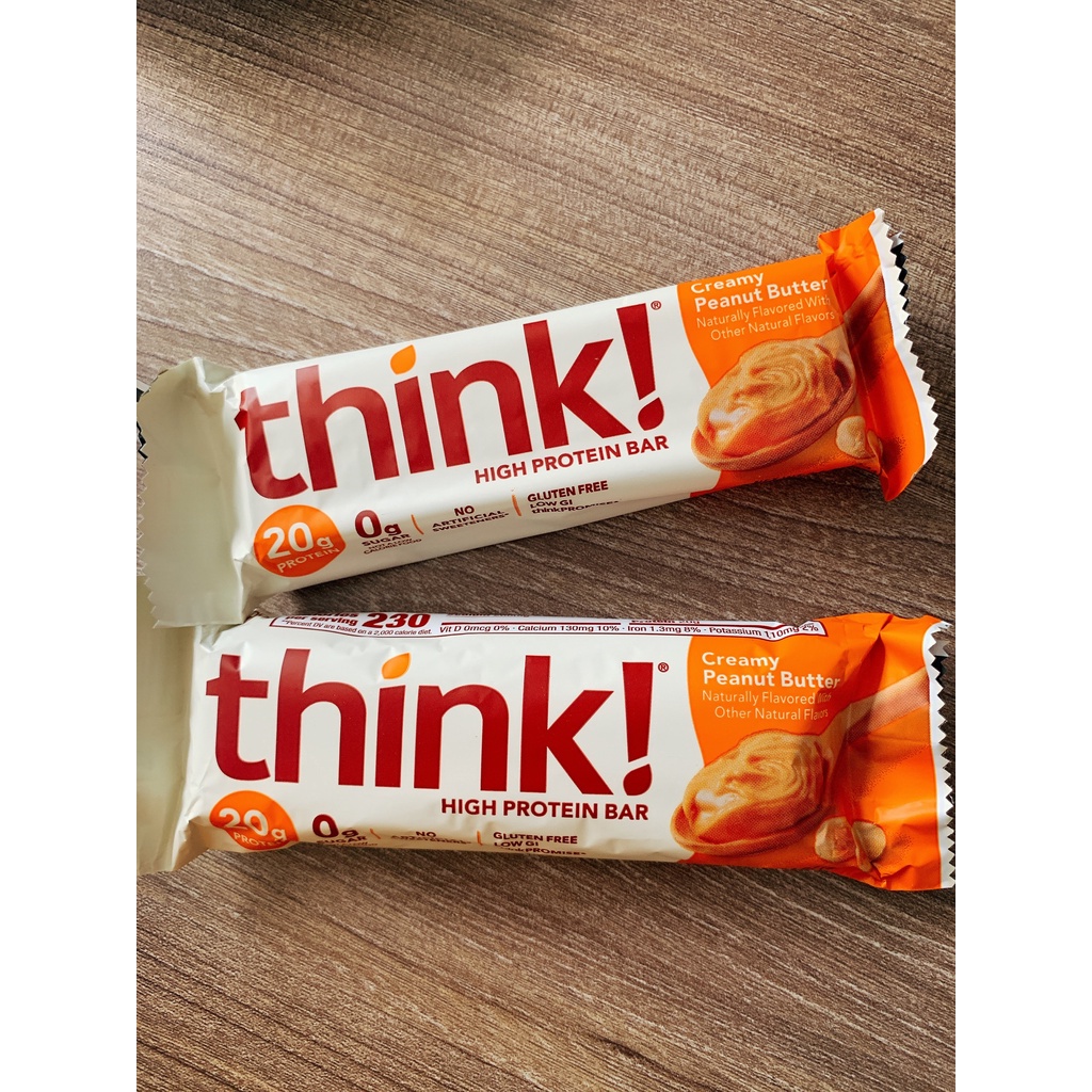 Thanh Protein Bar không đường Think!( gymer, eat clean, keto, tiểu đường)