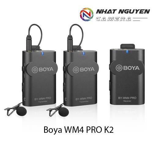 Micro BOYA BY WM4 PRO K2 - Micro không dây - Bảo hành 12 tháng