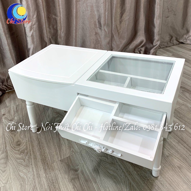 Bàn Trang Điểm Mini, Bàn Trang Điểm Mini Ngồi Bệt Phong Cách Hiện Đại🎁𝐓𝐚̣̆𝐧𝐠 𝐊𝐞̀𝐦 𝟏 𝐓𝐡𝐚̉𝐦 𝐓𝐫𝐚́𝐢 𝐓𝐢𝐦