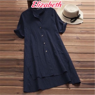 Áo sơ mi váy độc lạ sang chảnh Elizabeth form dài rộng giấu quần che khuyết điểm AKH.35