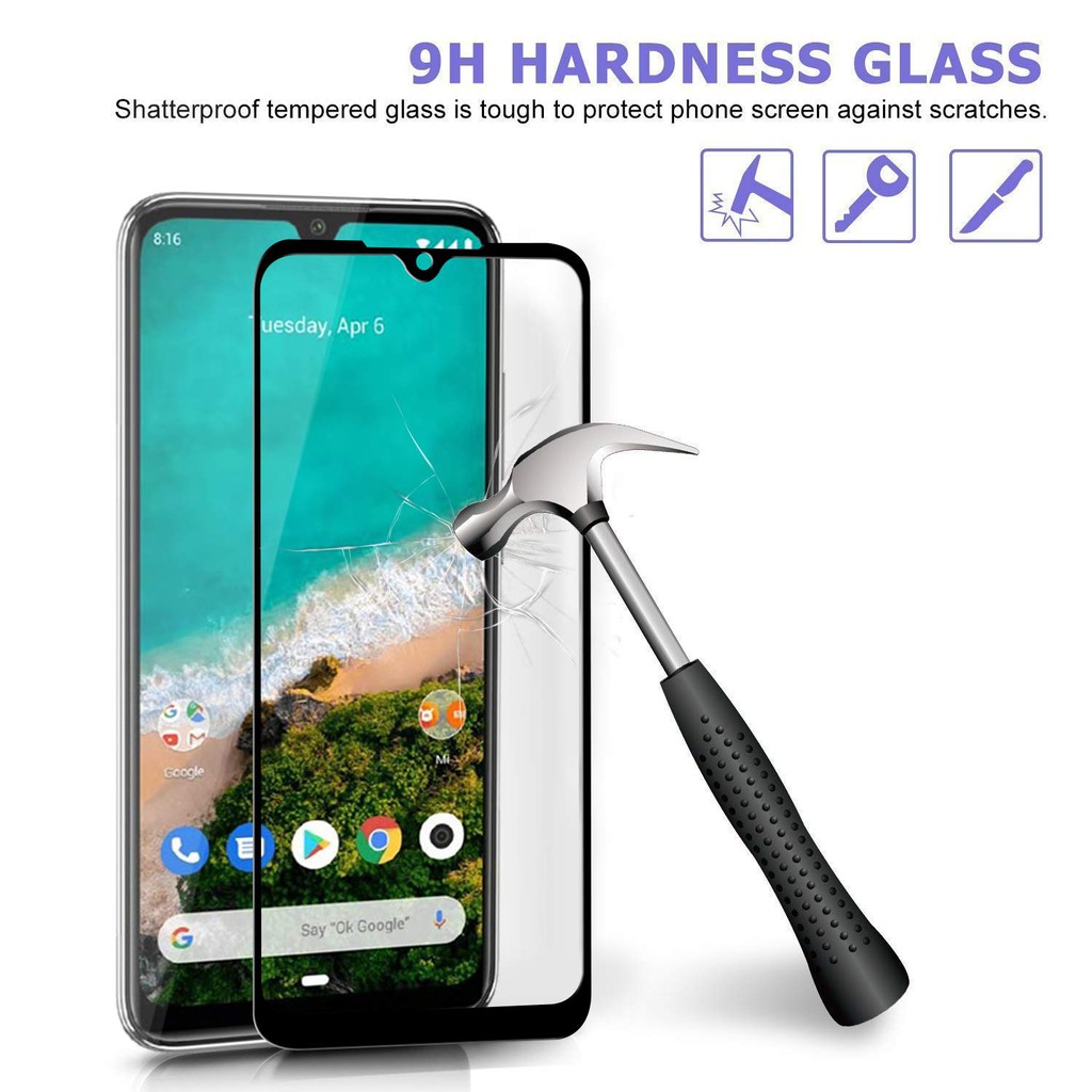 Set 2 kính cường lực bảo vệ màn hình cho điện thoại Xiaomi Mi A3 MiA3