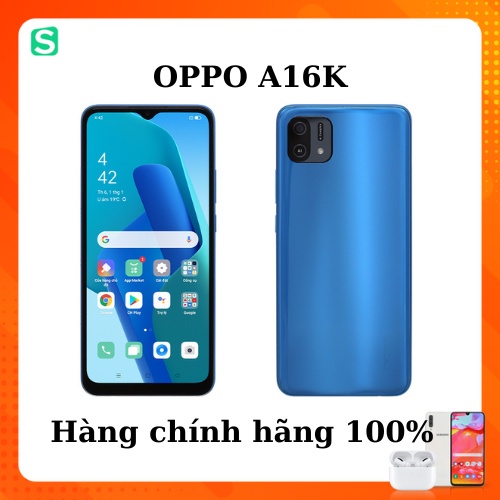 Điện thoại OPPO A16k (4/64GB) - CAM KẾT CHÍNH HÃNG