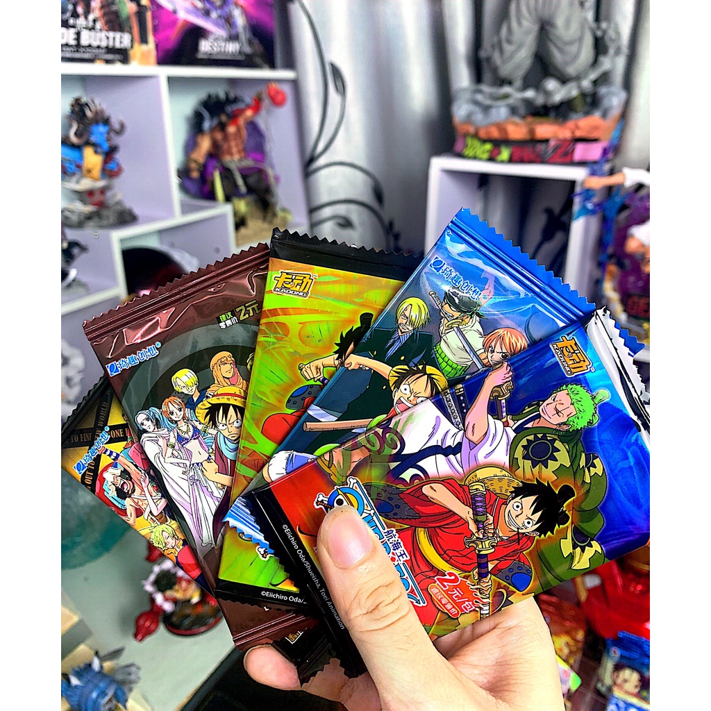 Thẻ nhân phẩm One Piece, card nhân vật 1 pack gồm 5 thẻ, mua 10 tặng 1