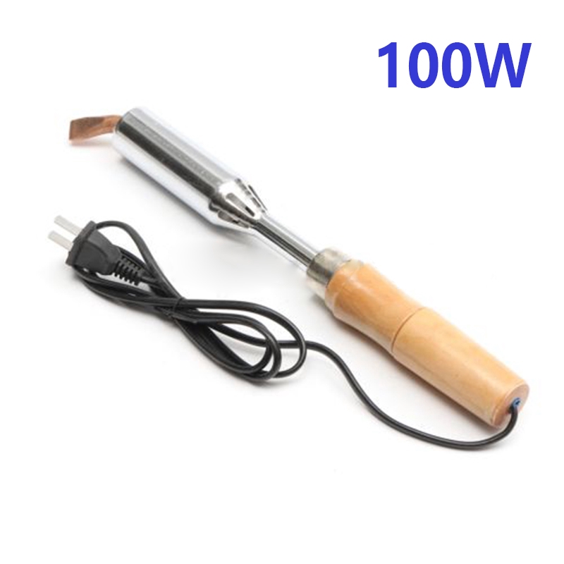 Đồ đục điện tử chất liệu đồng tay cầm gỗ cho máy hàn 100/150/200/300W