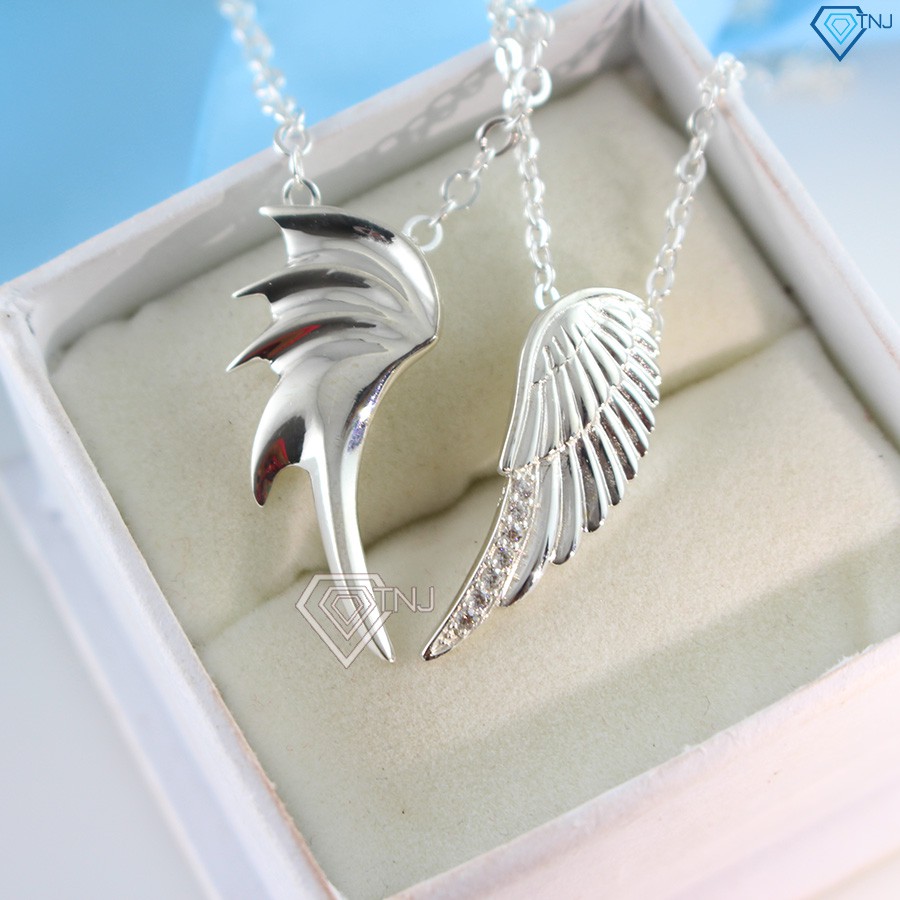 Dây chuyền cặp đôi bạc cánh thiên thần DCD0007 Trang Sức TNJ