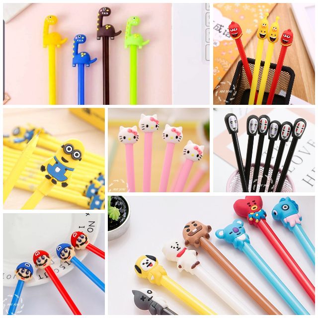 Set Bút / Túi 20 Chiếc Bút Cute MỰC TÍM