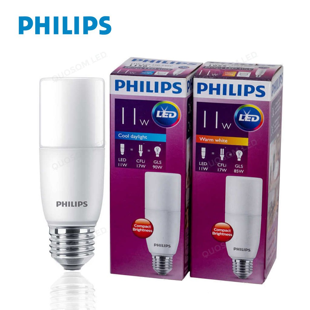 Bóng PHILIPS LED Stick E27 - [HÀNG CHÍNH HÃNG] - Kích thước nhỏ gọn, thay thế cho bóng compact