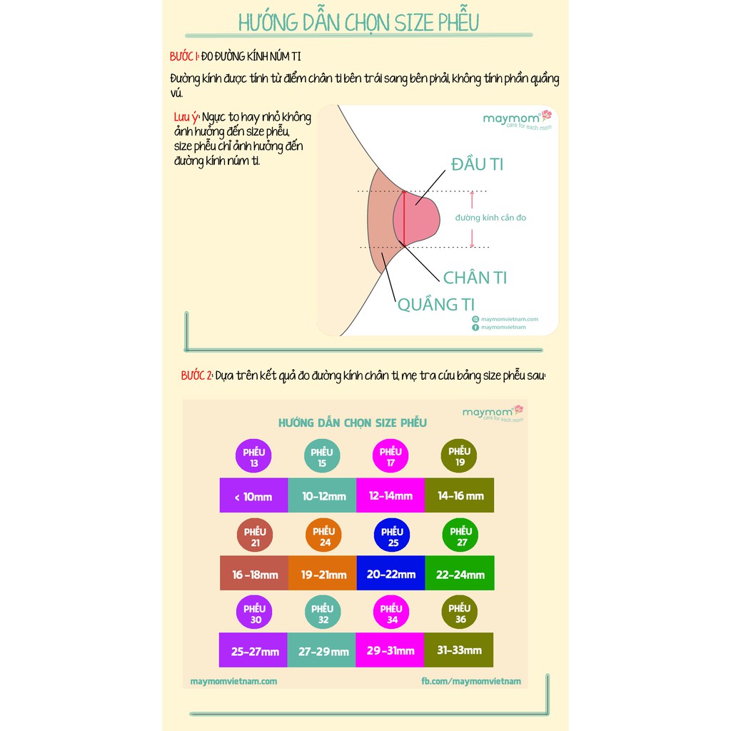 🍀🍀Phễu Hút Sữa Maymom | Tương Thích Máy Hút Sữa Medela - Spectra - Avent - Cimilre | Size 13-15-17-19-21-24-27-30-32