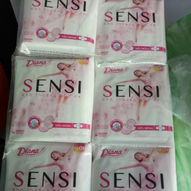 Bịch 6 Gói Băng Vệ Sinh Diana Sensi Siêu Mỏng Cánh [Mẫu Mới]