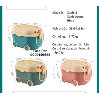 Xe đựng đồ chơi bàn lego cho bé