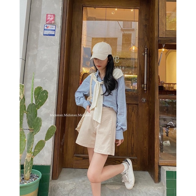 SÉT SMI CỔ NƠ KÈM SHORT KEM