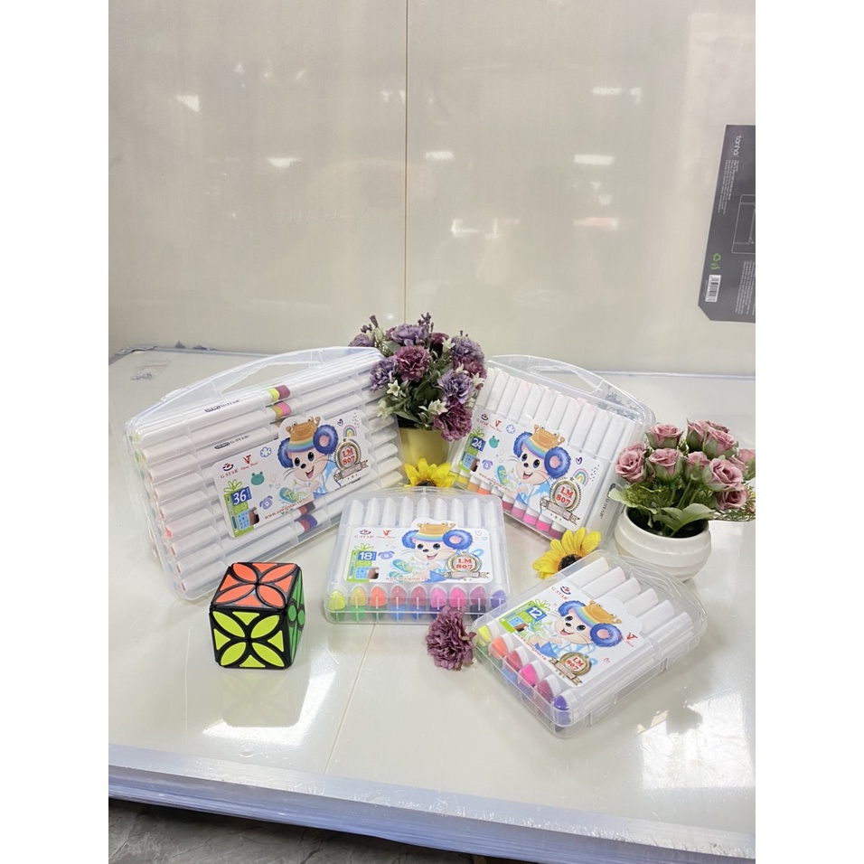 Bút Dạ màu Hộp nhựa Gstar LM807 12/18/24/36 MẪU MỚI