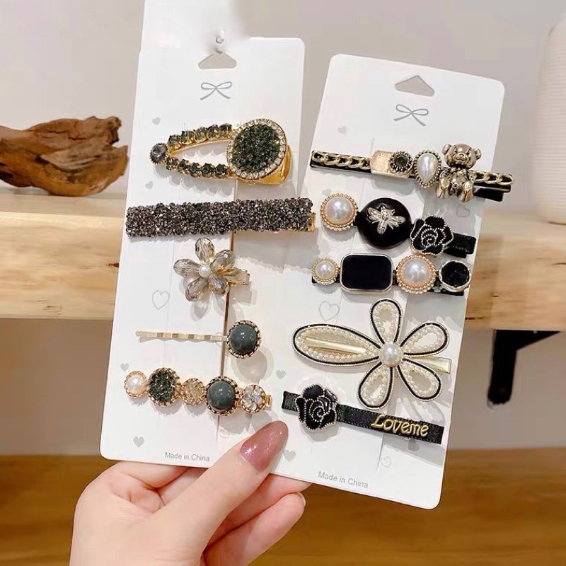 Kẹp tóc mái kim loại Hàn quốc sang trọng