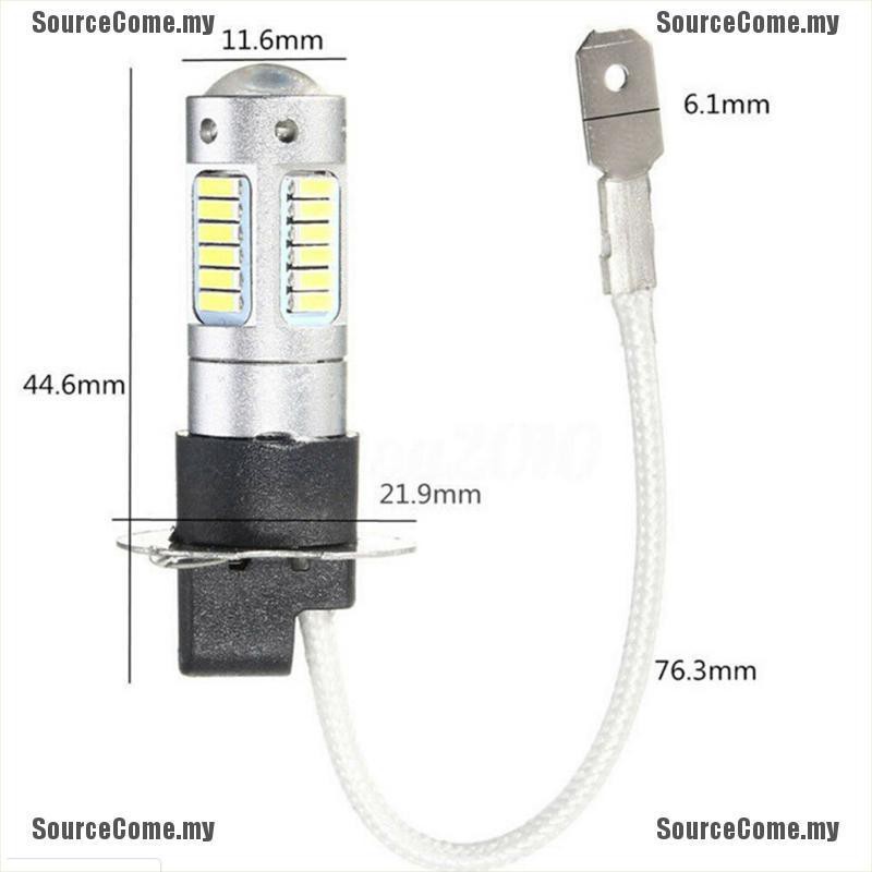 1 Bóng Đèn Led Sương Mù H3 4014 30smd Dc 12v 6000k